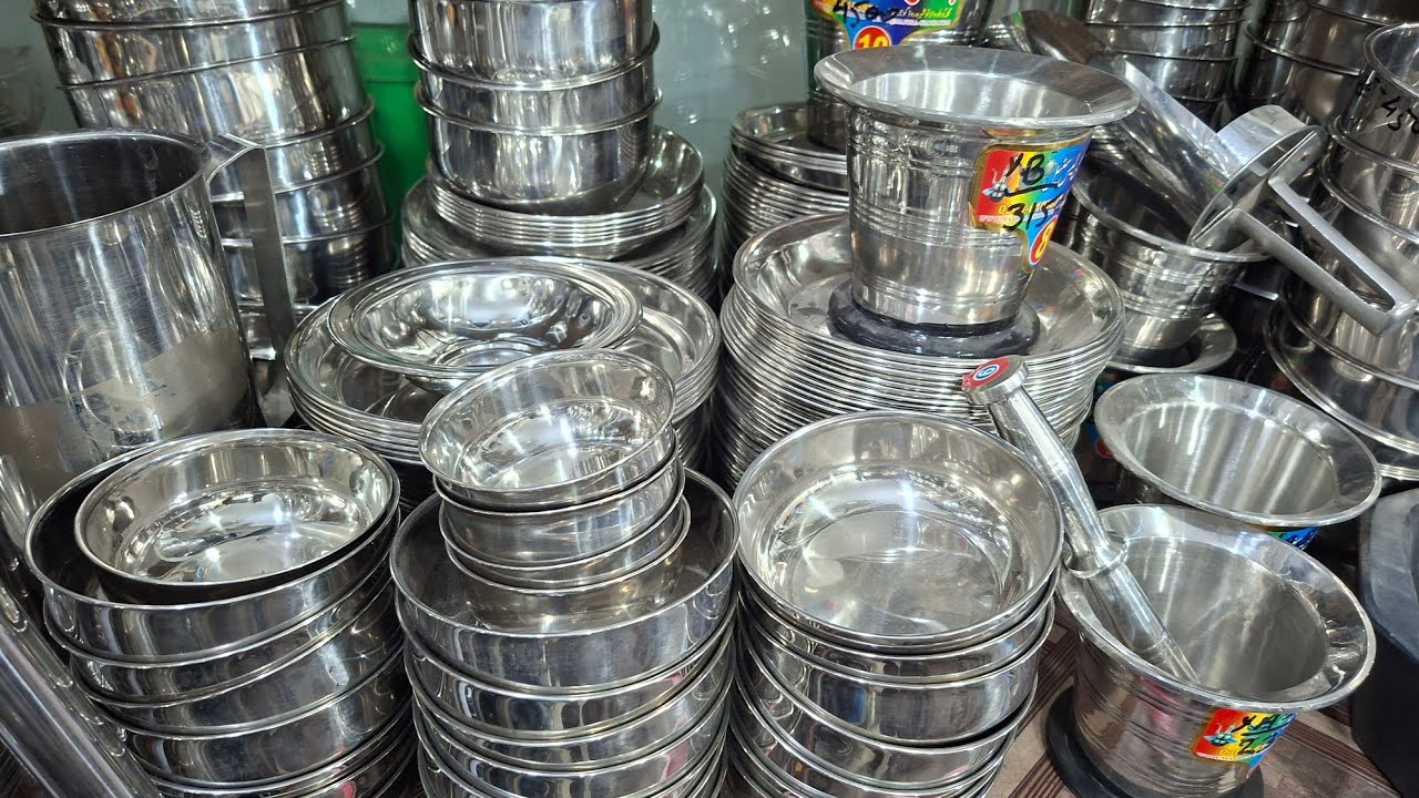 Al-karim crockery store پلاسٹک اور سٹیل کے برتنوں کی ورائٹی 