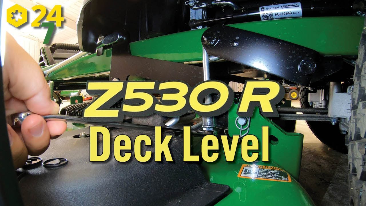 Как выровнять деку газонокосилки John Deere Z530R Zero Turn