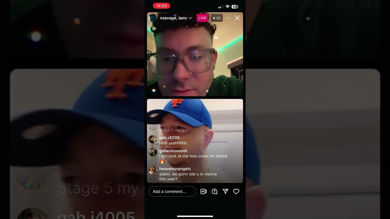 Brennan Savage IG Live 26/2/2025 - Talking to fans, about the tour…
