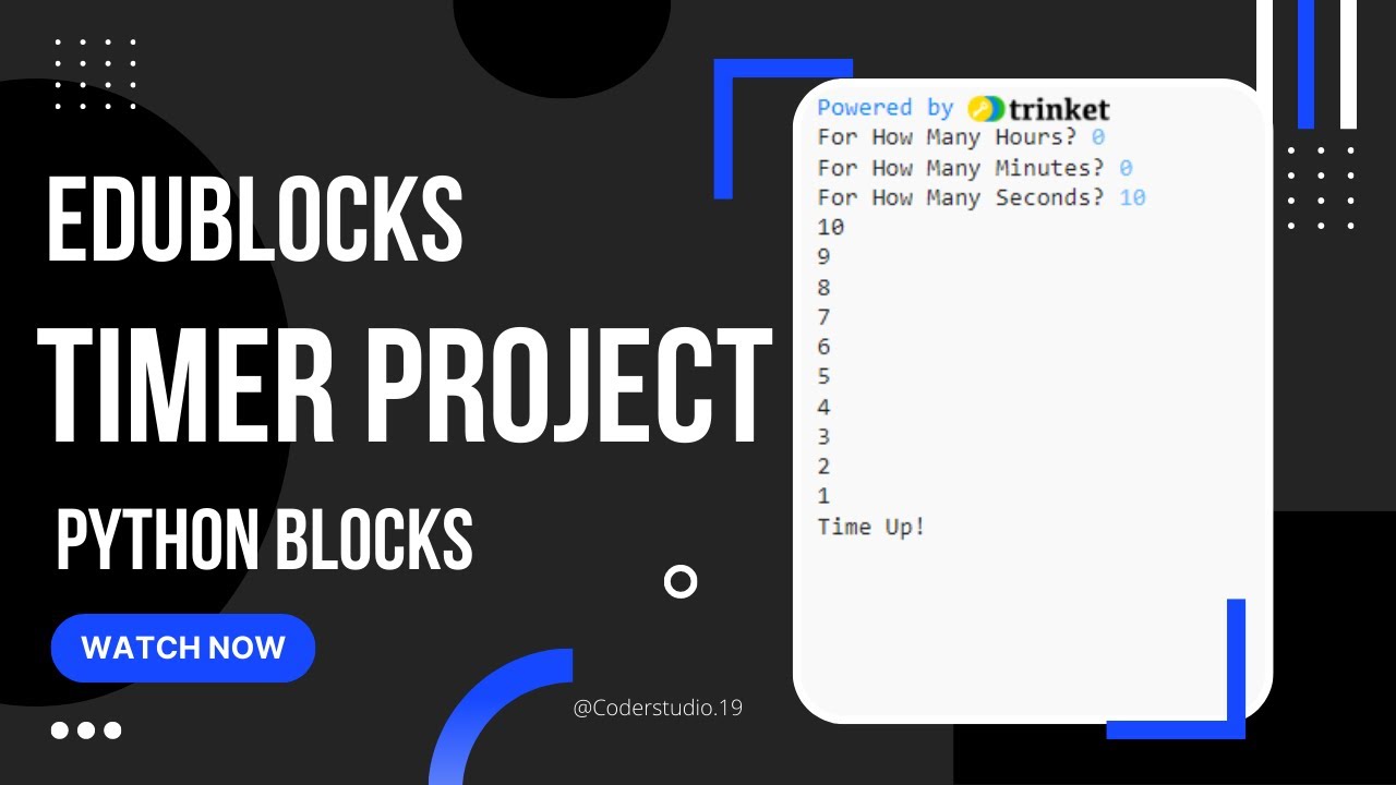 Edublocks Tutorial: Timer