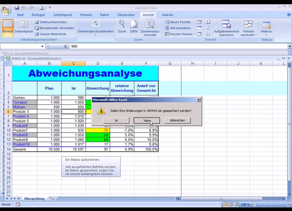 am4510 - Einfache Excel-Makros erstellen