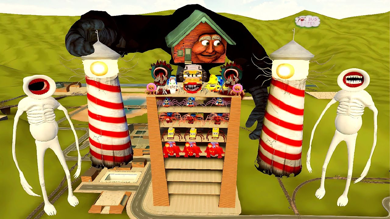 ALL MONSTERS  Big & Small: Grandpa House ? Granny, Thomas Train, Choo Charles, House Head (GMod)