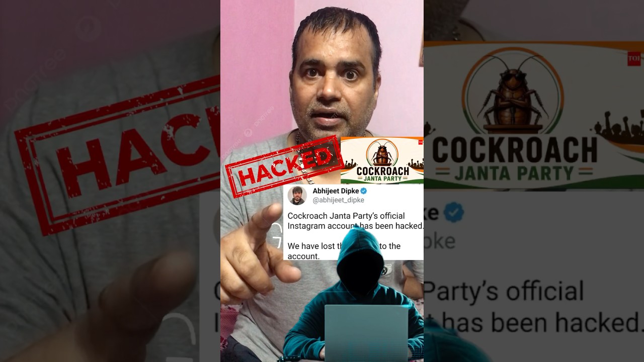Cockroach Janta party Instagram Hacked😭🚫| #cockroach #cjp #abhijeetdipke #cockroachjanataparty
