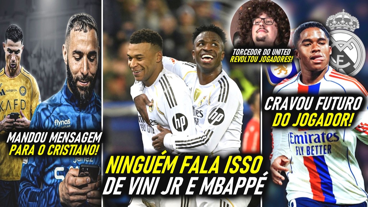 GRANDE ATITUDE de VINI e MBAPPÉ - ENDRICK vai VOLTAR pro REAL?   BENZEMA PROVOCOU CR7!  ROONEY FALOU