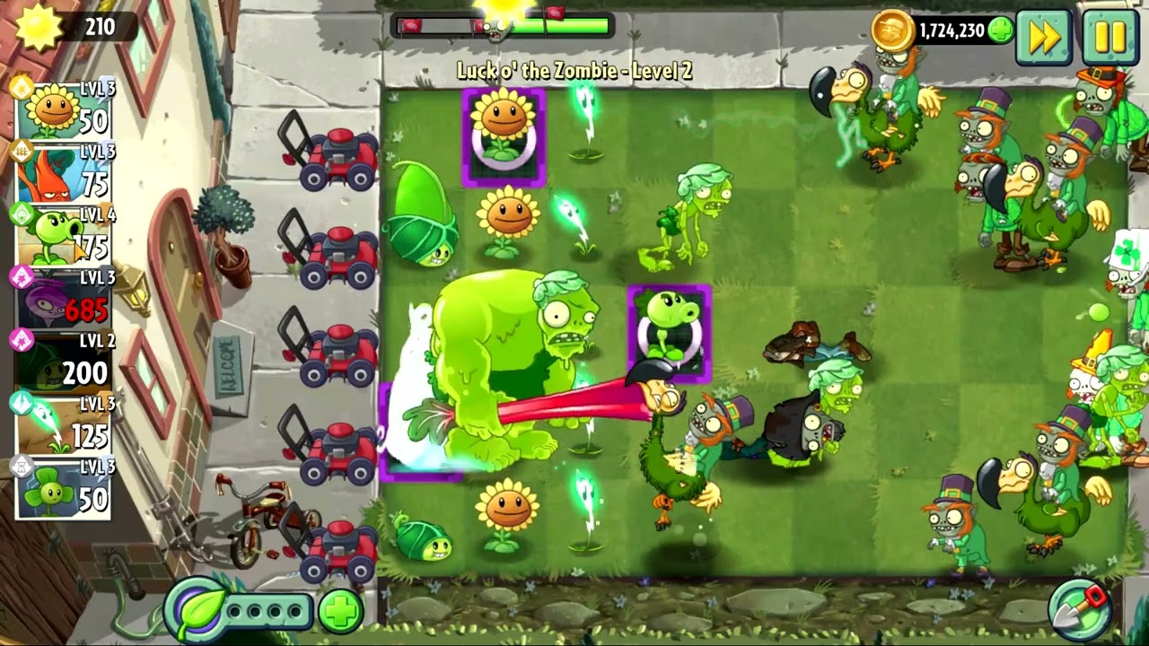 Luck o' the Zombie Level 2 (Plants vs. Zombies 2)