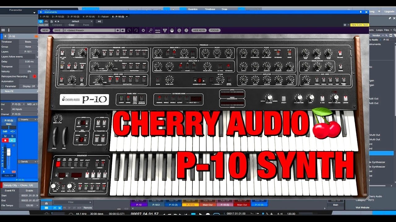 P-10 by Cherry Audio  Walkthrough - Programming Guide - Factory Presets - Demo Project - PC & Mac