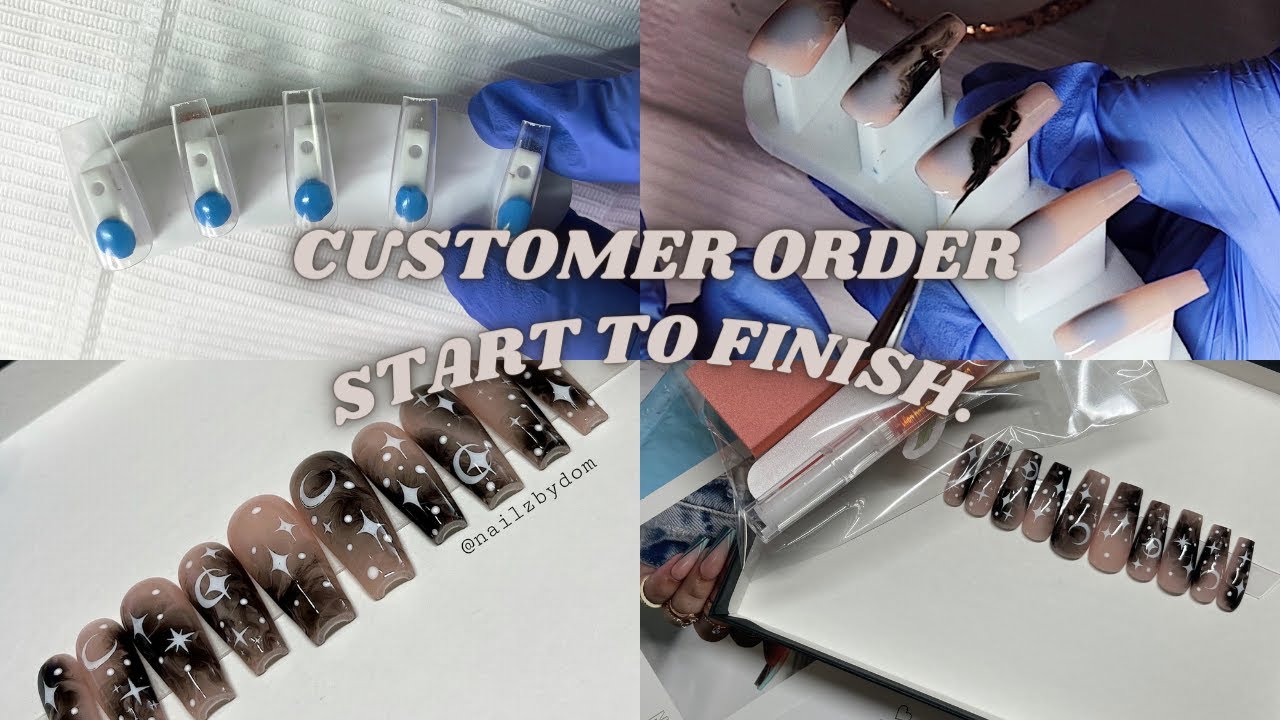 how to make press on nails for beginners! | press on nail tutorial.