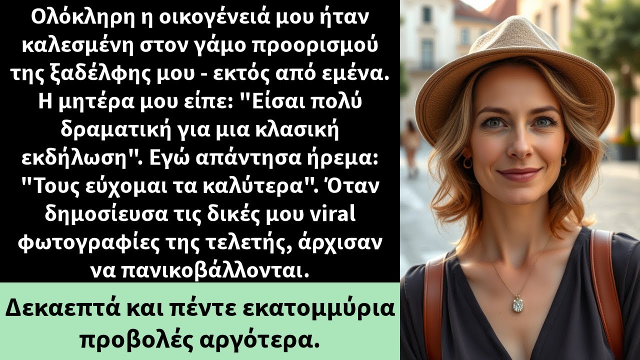 Ολόκληρη η οικογένειά μου ήταν καλεσμένη στον γάμο προορισμού της ξαδέλφης μου - εκτός από εμένα.