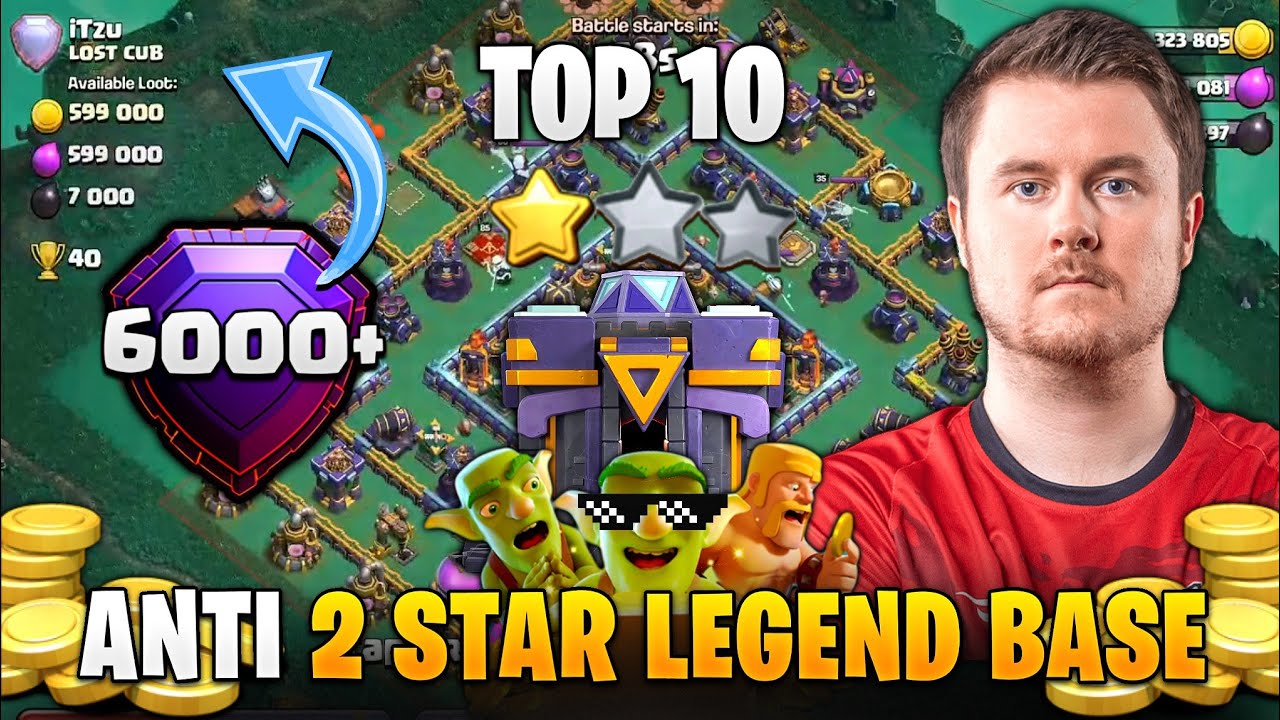 Top 10 TH15 Legend Bases + Link | Global Top Legend Player Base | Anti 2 Star Trophy Pushing Bases |