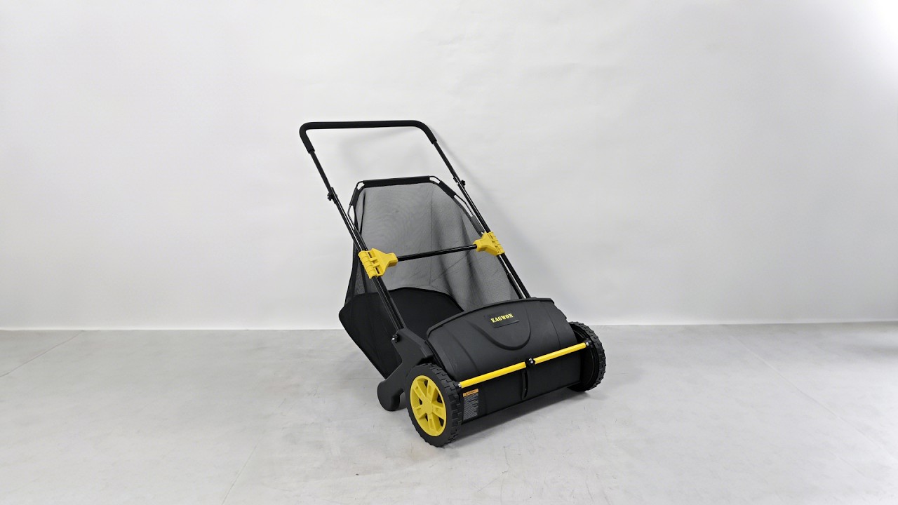 EAGWON 21” Push Lawn Sweeper Assembly Video