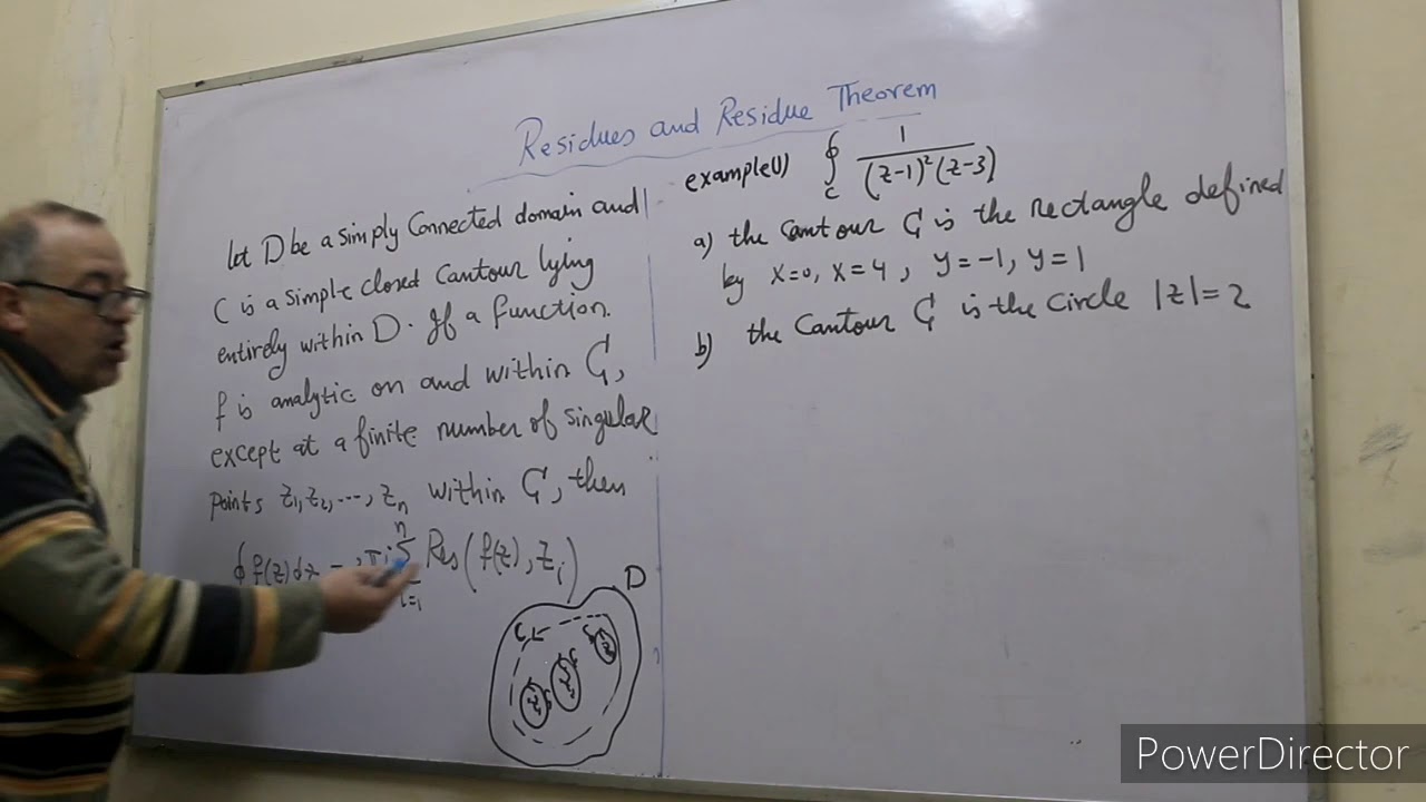 حلقه ٢٥ نظرية البواقى وعلاقتها بالتكامل residue theorem