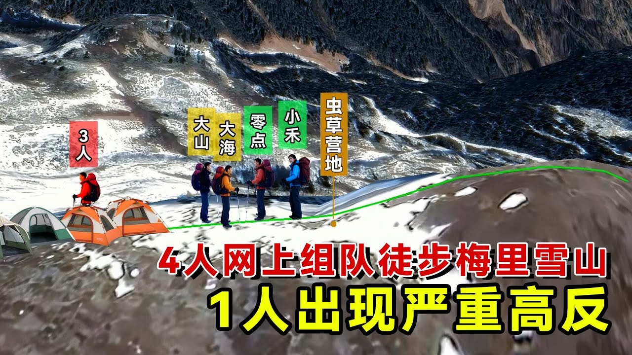 4人网上组队徒步梅里东坡，其中1人陷入深度昏迷！
