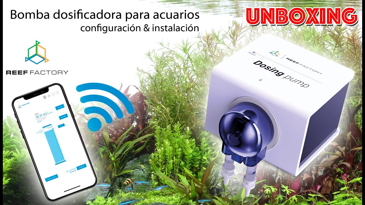 Bomba dosificadora para acuarios Reef Factory - unboxing & instalación