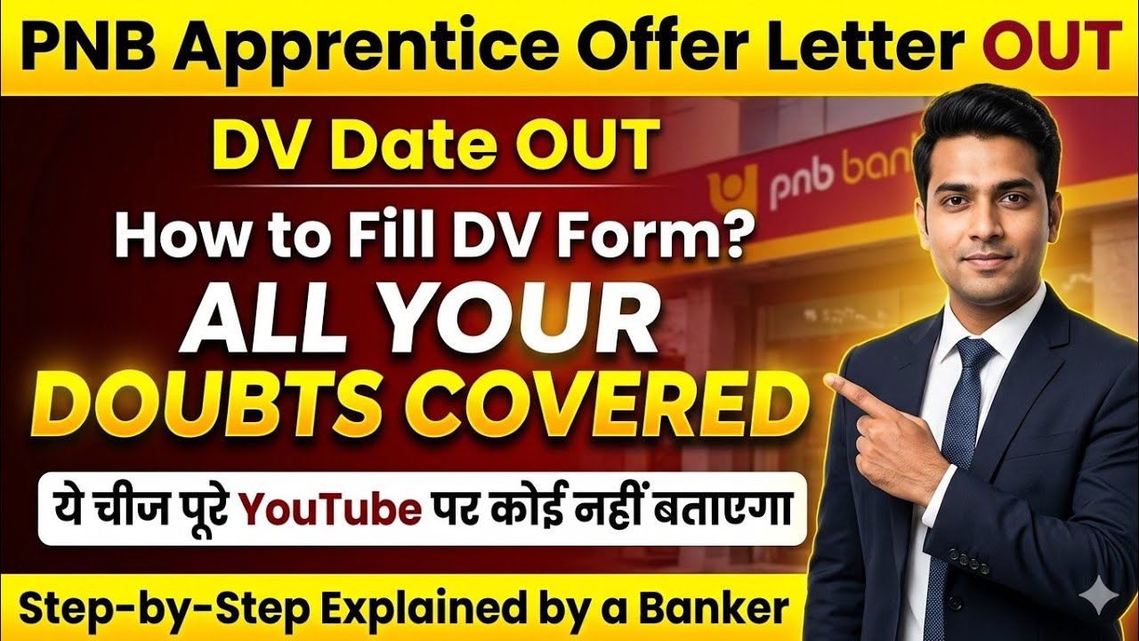 PNB Apprentice DV & Joining Process | PNB DV form fill up Guide+ Medical +PCC | Offer Letter Out 😱 