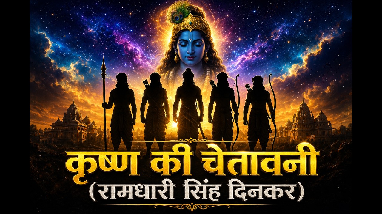 कृष्ण की चेतावनी | Ramdhari Singh Dinkar | Hindi Poem Song | Krishna Vani | Bhakti Kavita