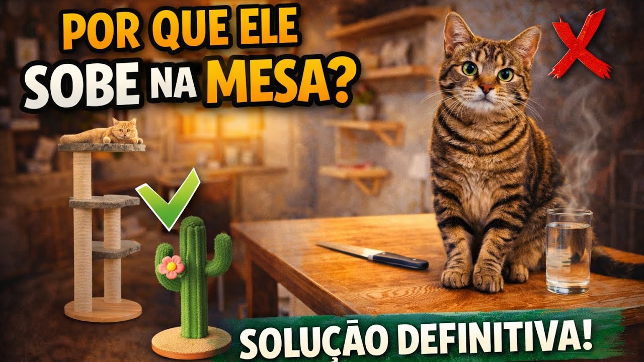 O que fazer para o gato não subir na mesa!
