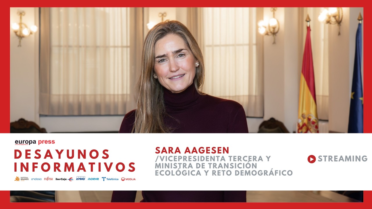 Desayuno con Sara Aagesen,vicepresidenta tercera,ministra de Transición Ecológica y Reto Demográfico