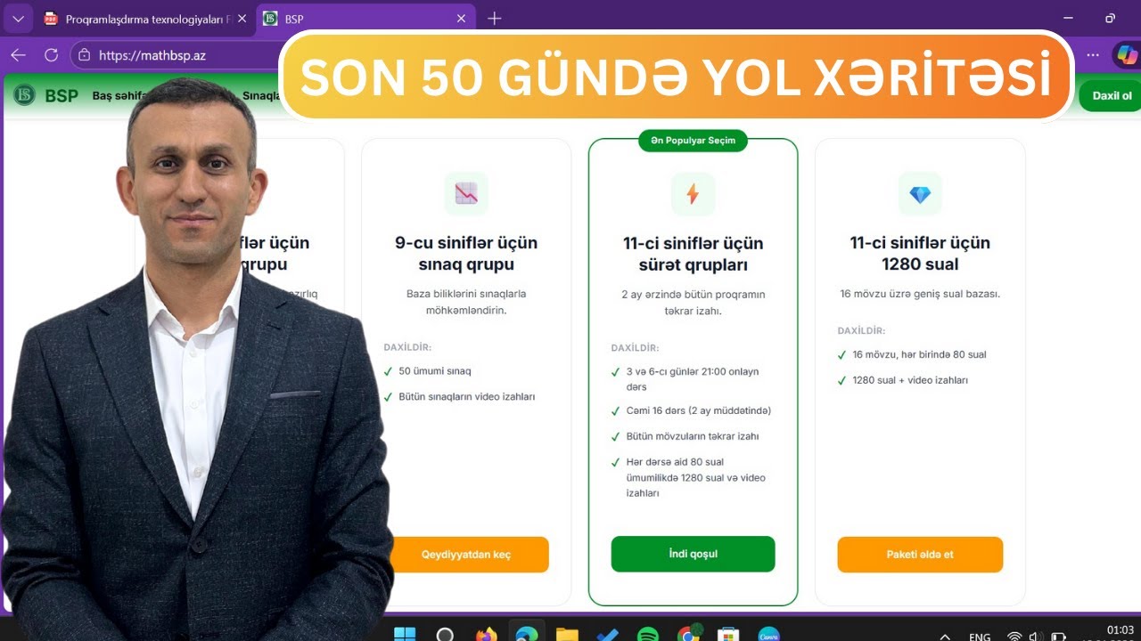 İmtahana son 50 gündə yol xəritəsi 