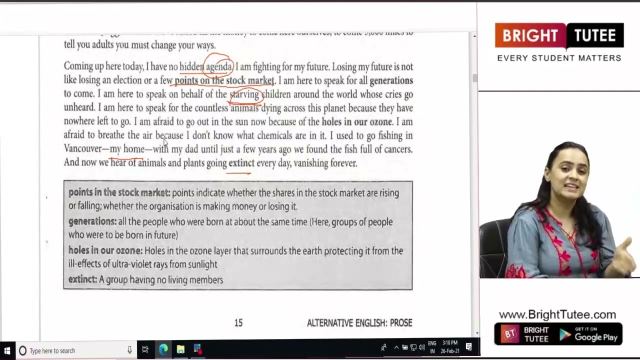 1 1  Speech By Severn Suzuki Part 1