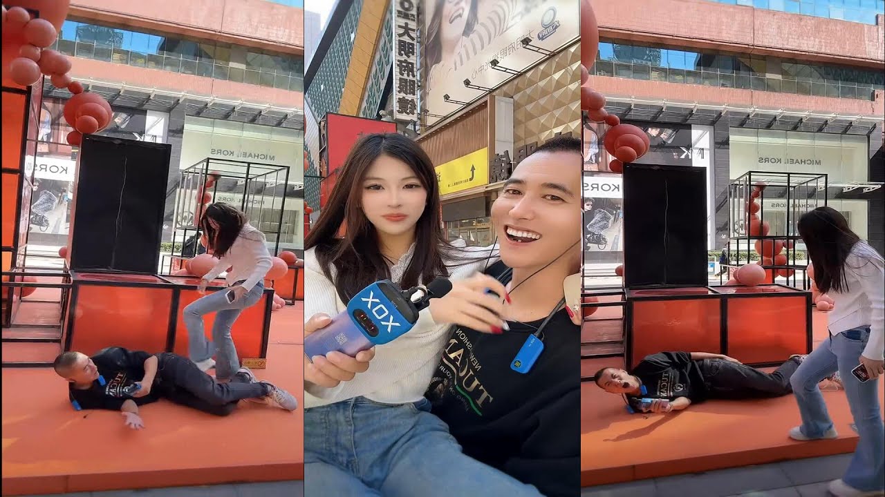 太狠了这老妹差点把我球踢碎了