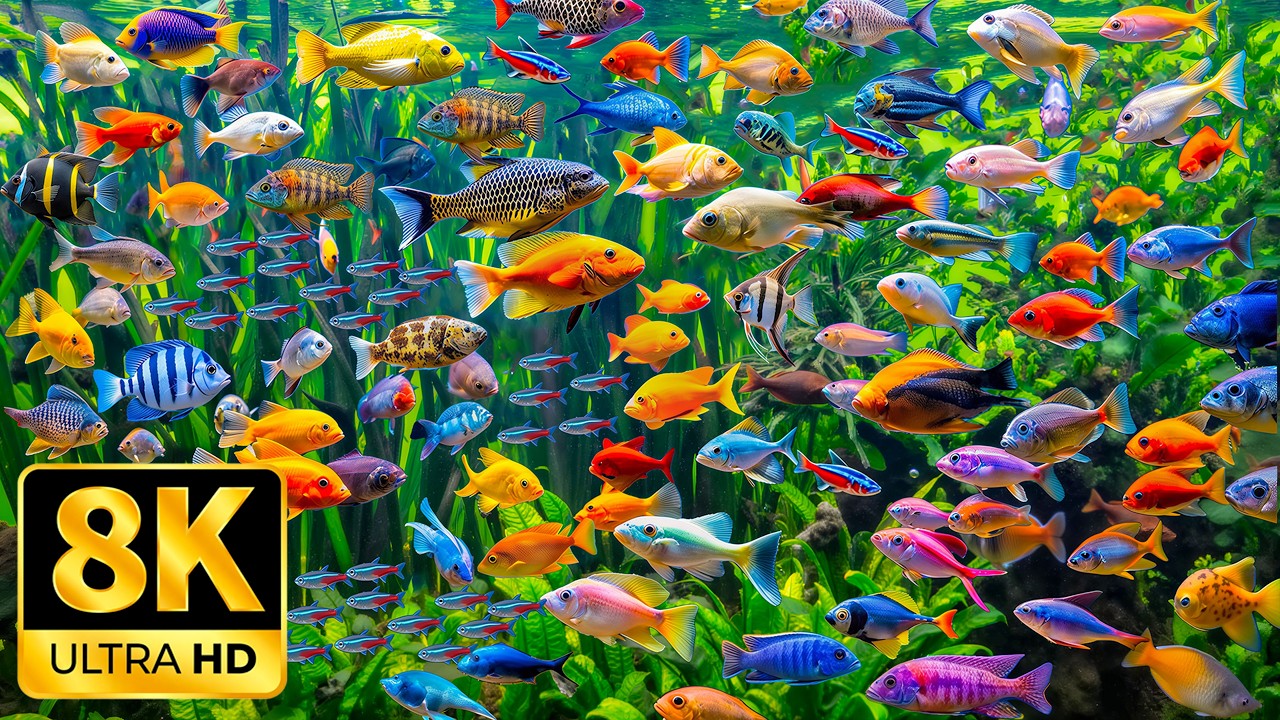 Breathtaking 8K Aquarium &ndash; Colorful Ocean Life & Peaceful Underwater Paradise 🐟 Relaxation Film