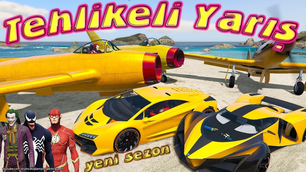 Uçak Motor Tekne ve Araba ile Süper Tehlikeli Yarış Joker Sunuyor