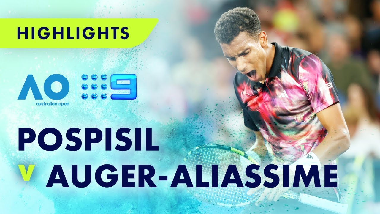 Match Highlights: Vasek Pospisil v Felix Auger-Aliassime -Australian Open 2023 |Wide World of Sports