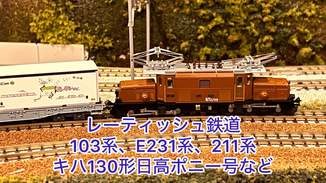 【Nゲージ】レーティッシュ鉄道、E231系、103系、211系、209系、キハ130日高ポニー号、205系