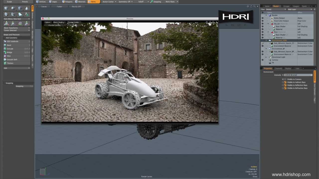 Hdri set up with modo