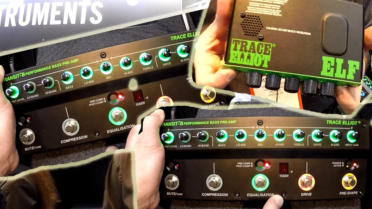 TRACE Elliot ELF, Transit-A and Transit-B Acoustic & BASS Pre-Amps - Winter NAMM 2017
