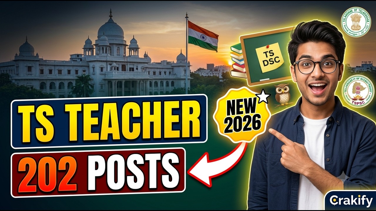 Telangana Teacher Recruitment 2026: 202 Posts Announced | Apply Online (July 4-14) | Crakify
