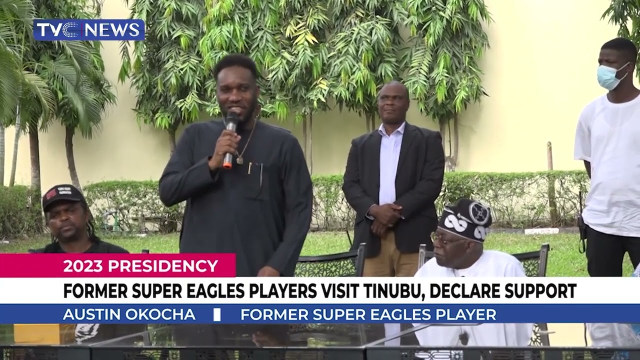 (VIDEO) Taribo West, Peter Rufai, Okocha, Kanu, Others Declare Support For Tinubu Presidency Bid