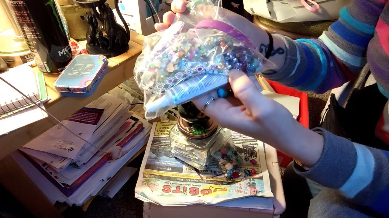The beginning scene of the save space organized glasses lens wipes container. Prototype. Let's Craft