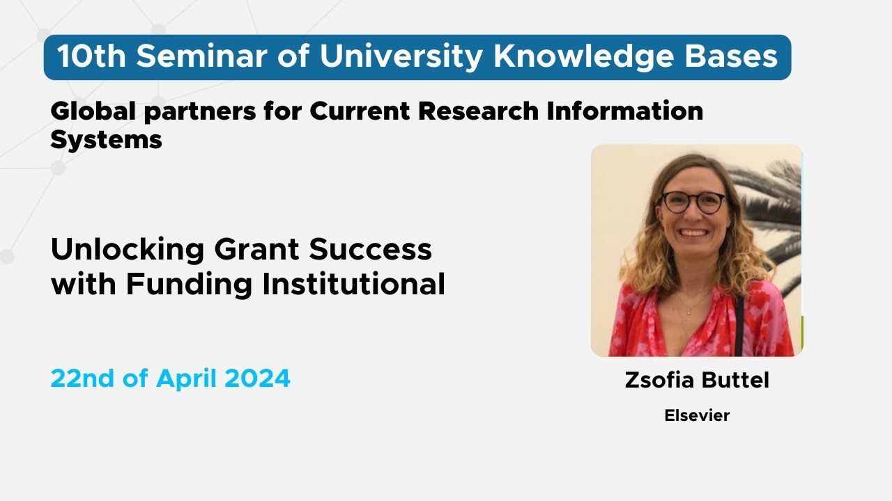 Unlocking Grant Success with Funding Institutional, Zsofia Buttel, Elsevier