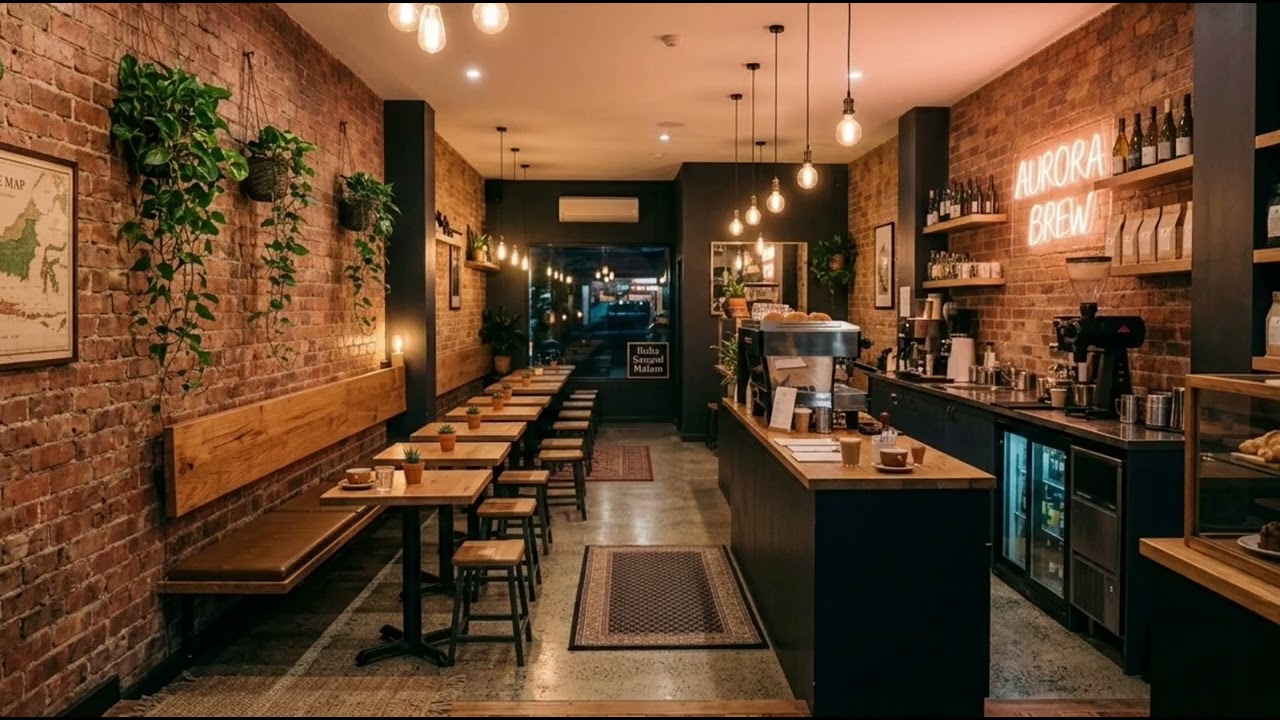 Midnight Window Glow Lounge – Elegant Jazz Night