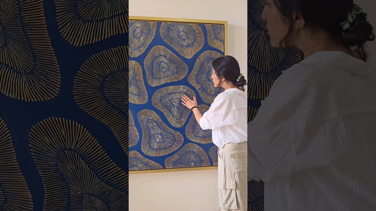 Golden Ripples ✨ Textured Art on Canvas 