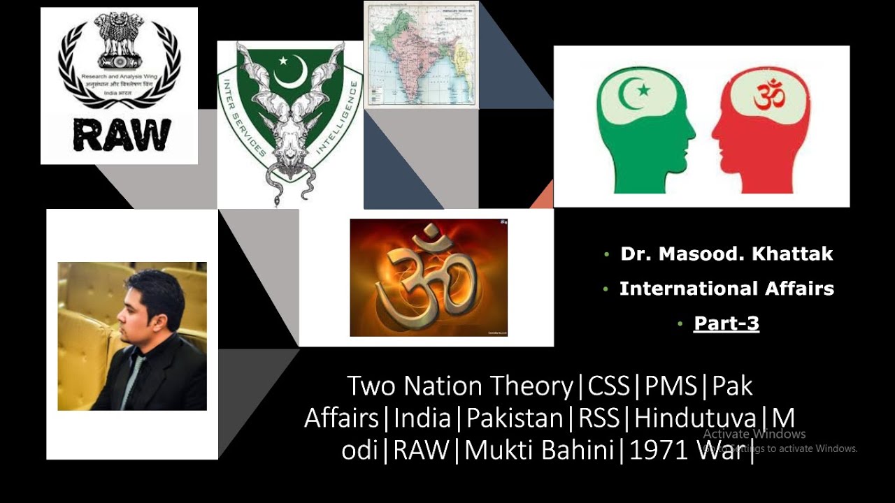 Two Nation Theory|CSS|PMS|Pak Affairs|India|Pakistan|RSS|Hindutuva|Modi|RAW|Mukti Bahini|1971 War|