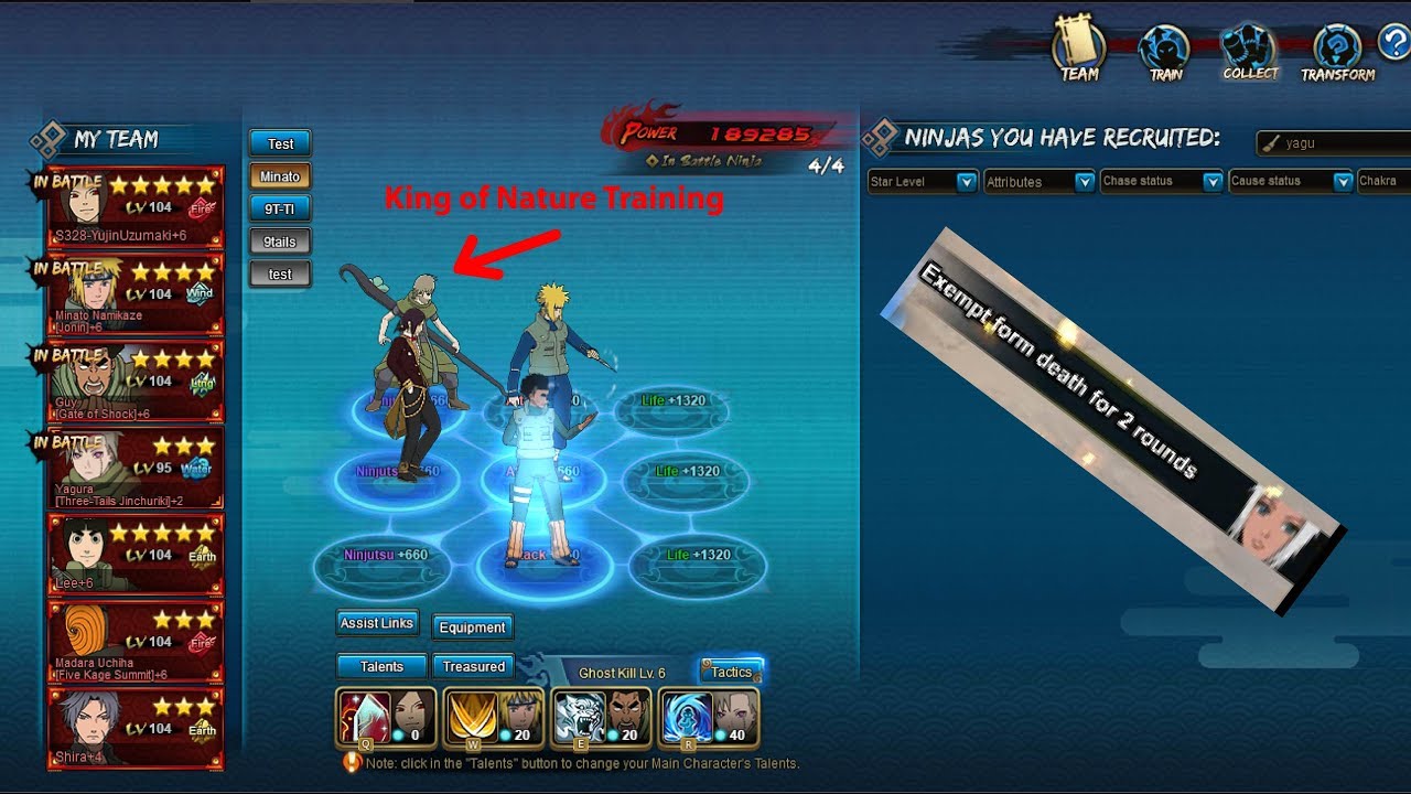 Naruto Online: 6.0 Lightning style training with a *small* exploit!!!
