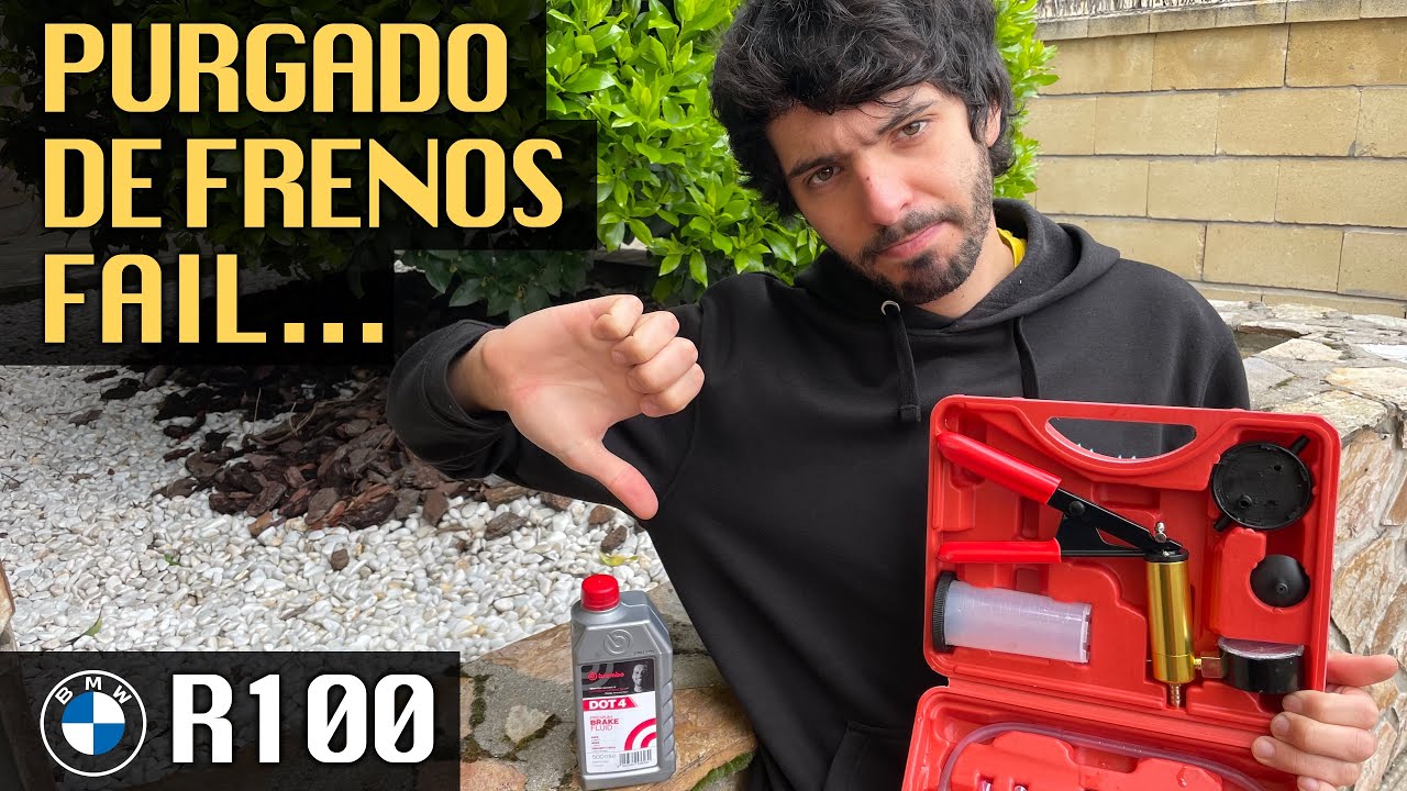 R100 #45 👎 Purgado de frenos con BOMBA de VACÍO 💩 sensor de freno restaurado 💪