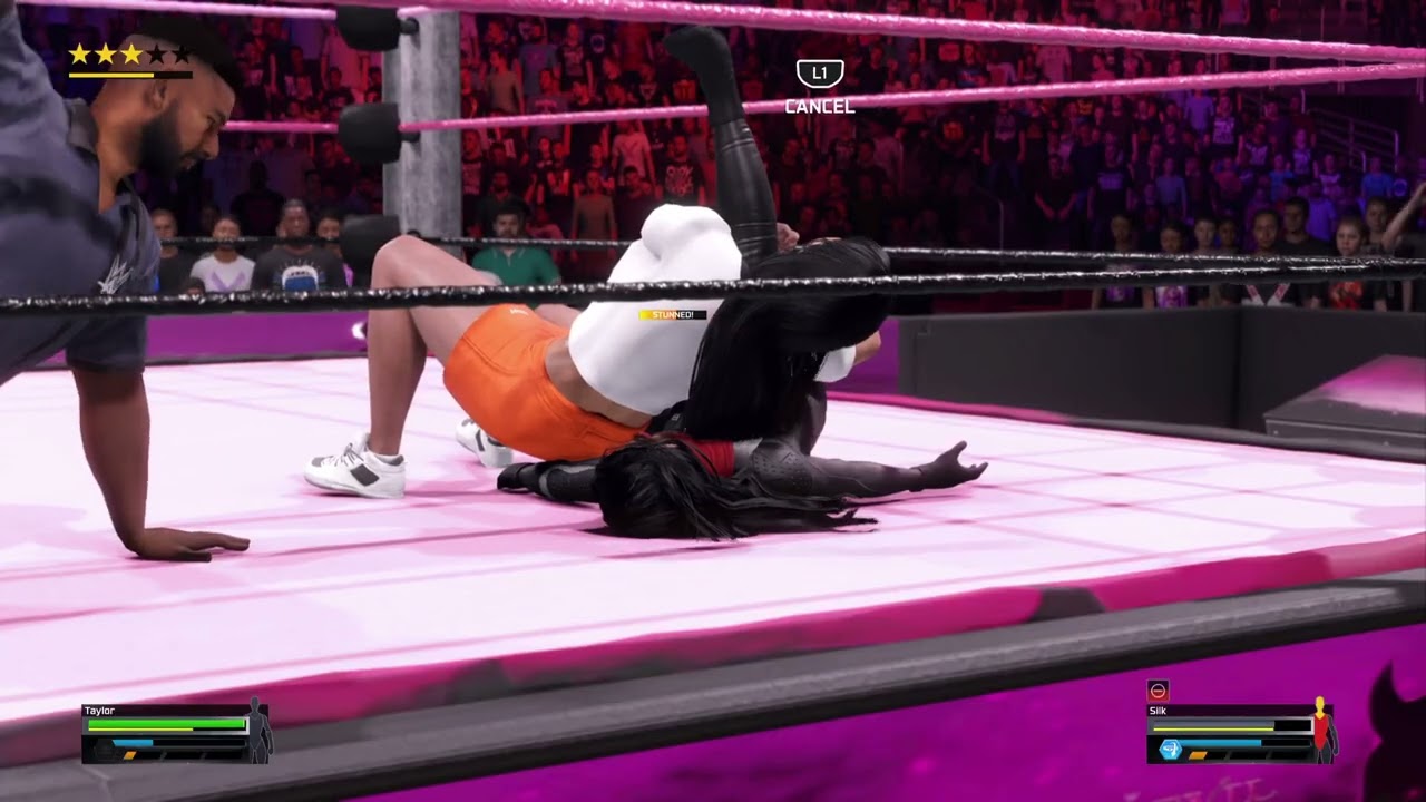 WWE 2K25: Taylor from Hooters Vs Silk (Low blow match)