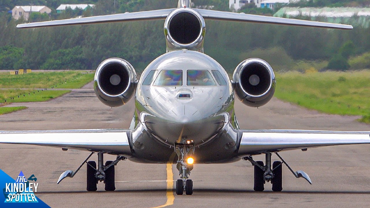 (4K) SUPER CLOSE-UP with BIG BizJets in Bermuda | Arrivals & Take-offs | G650, FA8X, Global 7500