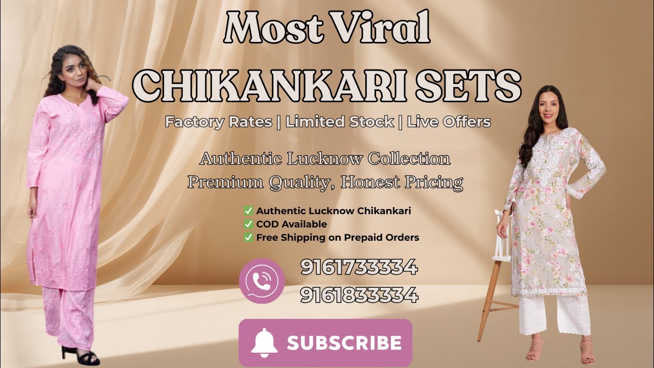 Most Viral 🔥 | Chikankari Sets | Factory Rates | LIVE | RS Chikankari