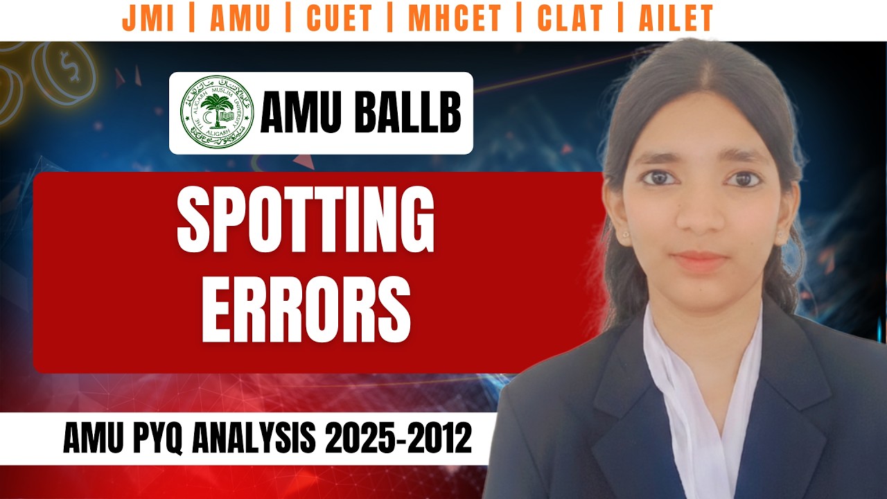 AMU BALLB SPOTTING ERRORS | PAPER ANALYSIS 2025-2016 | CRACK AMU BALLB 2026