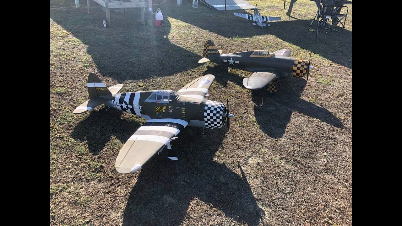 Seagull Models 20cc P 47 Snafu 2nd Flight Deadstick Landing Crash
