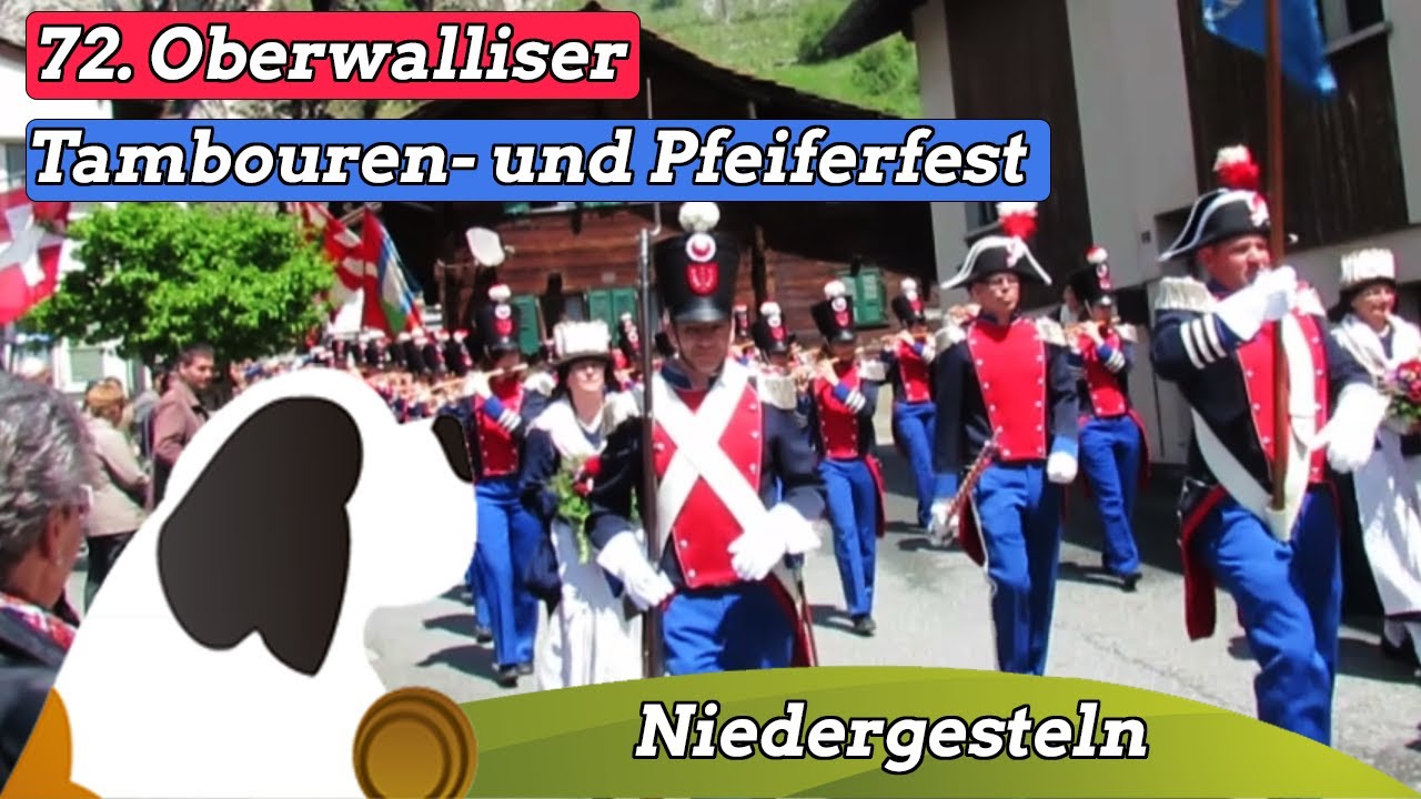 72. Oberwalliser Tambouren- und Pfeiferfest 2013 in Niedergesteln mit allen 26 Vereinen