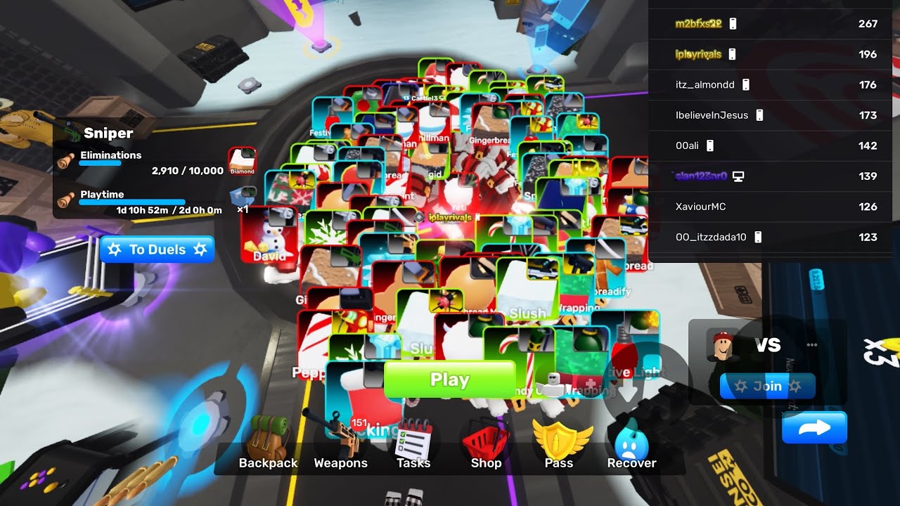 Opening My Entire Backpack In Roblox Rivals