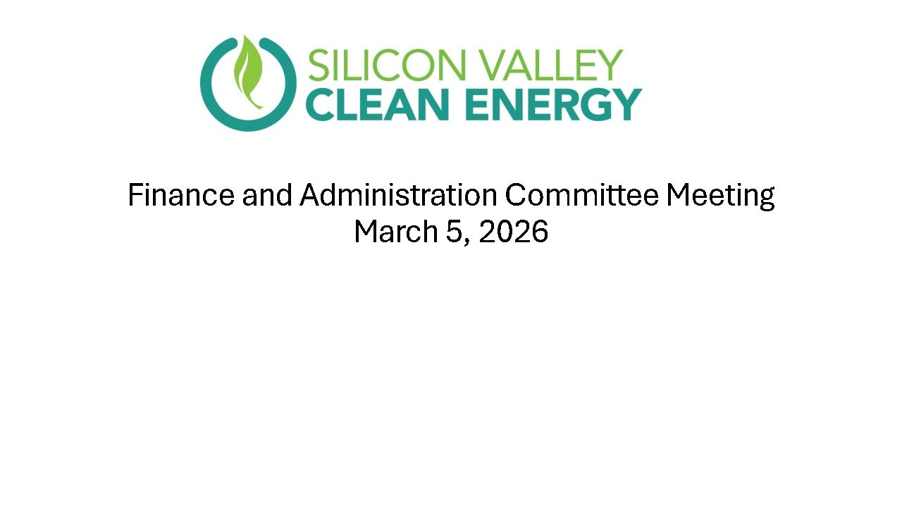 SVCE Finance and Administration Committee Meeting, March 5, 2026