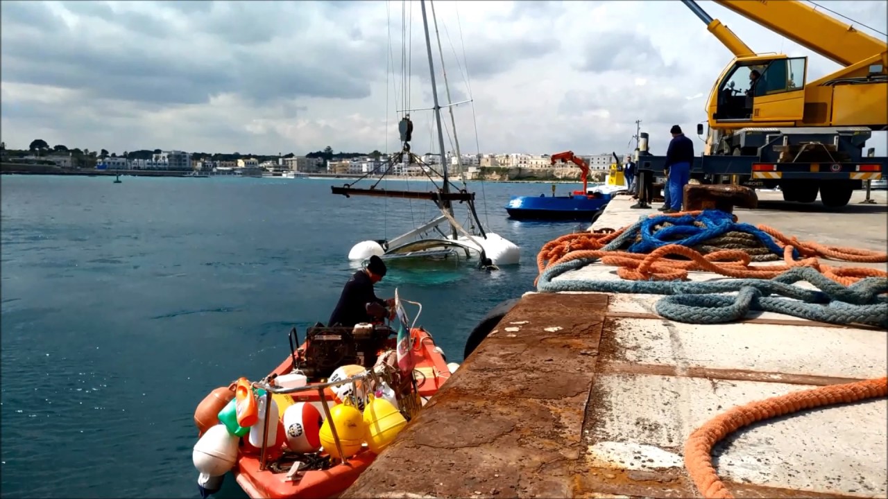 Jeanneau Sailboat Salvage, Otranto, Italy
