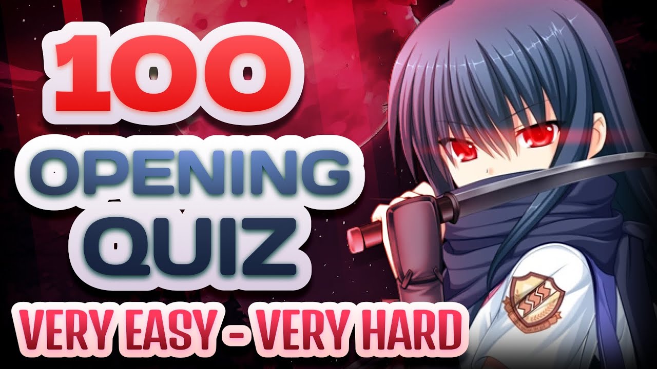 Guess The Anime Opening Quiz (Very Easy - Very Hard) (100 Openings)