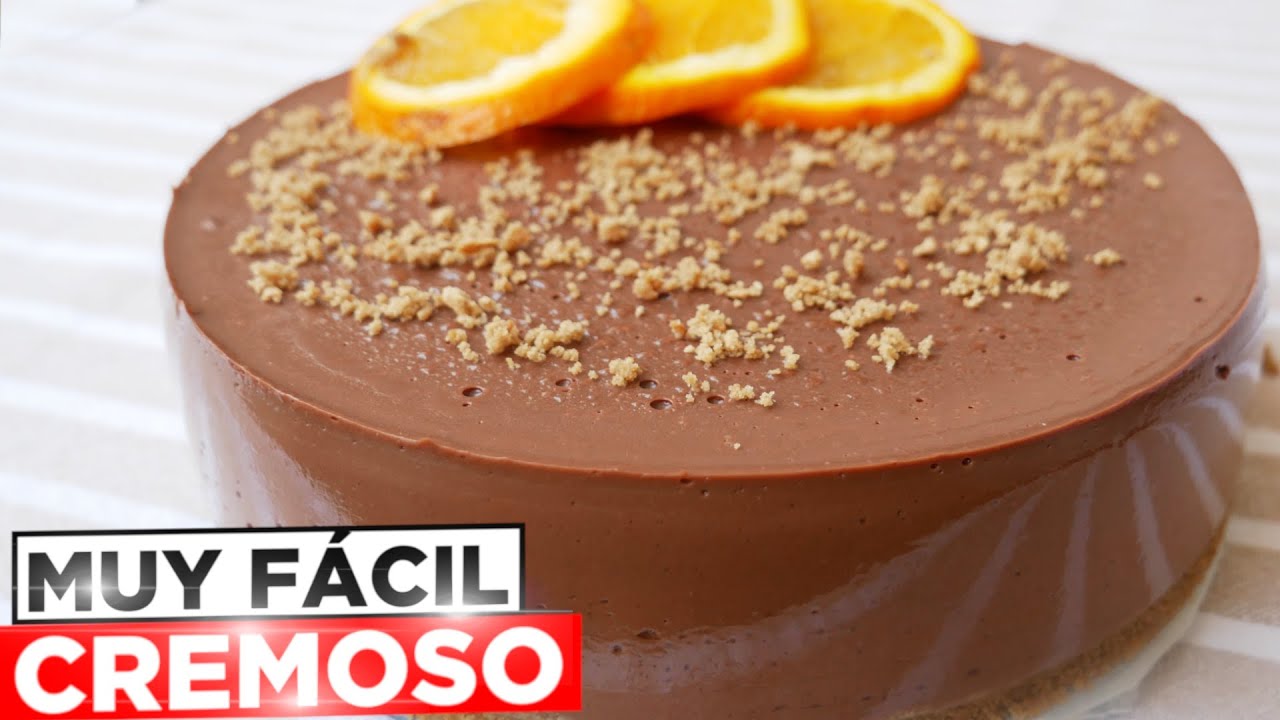 5 MINUTOS 🍰😍 TARTA CUAJADA de CHOCOLATE 😋🎂 ¡Muy FACIL, LIGERA y CREMOSA! (SIN HORNO NI GELATINA)